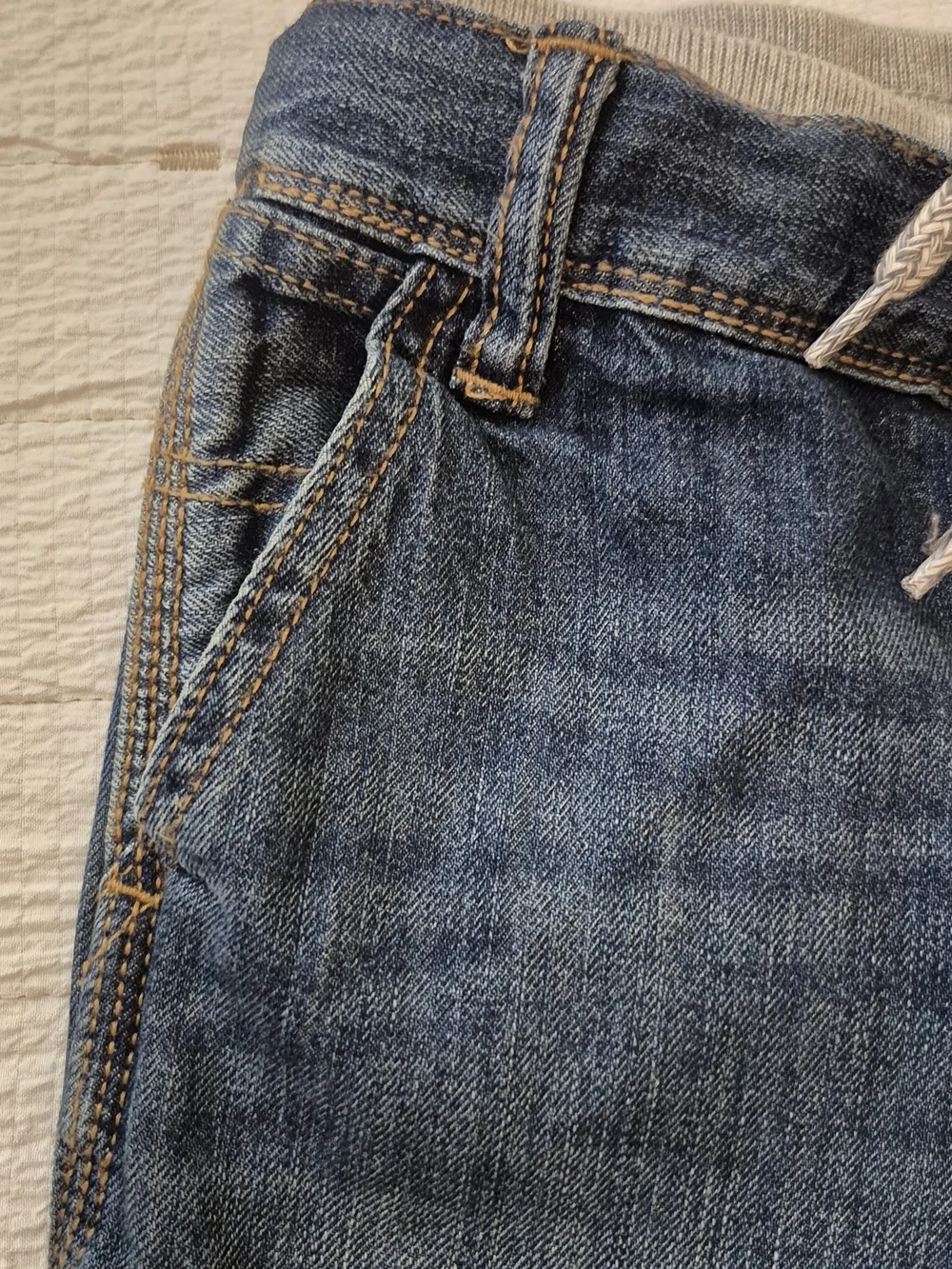 GAP Kids Dark Blue Elastic-Waist Denim Shorts